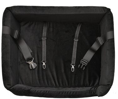 Автокрісло для собак та котів | Чорний велюр, розмір L (57x50 см)