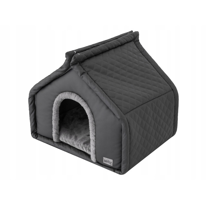 Маленька будка для собак або котів, лежак з дахом та матрацом, 42x32 см