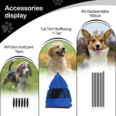 Зручне лежанка-будинок для собак та котів Babyezz, блакитна, L