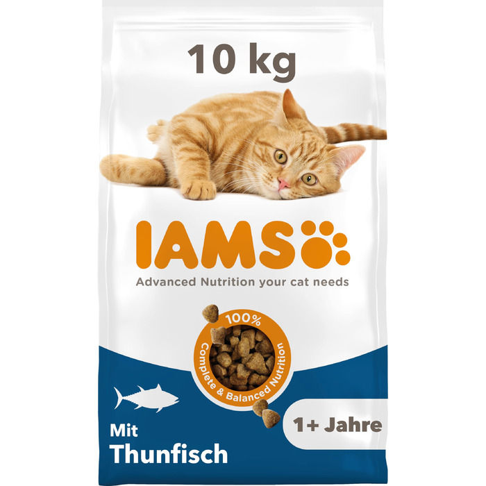 Сухий корм для котів IAMS для дорослих від 1 до 6 років з тунцем, 10 кг