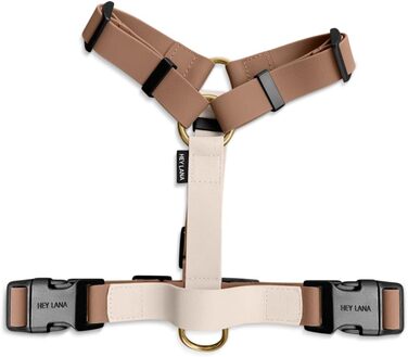 Шлейка для собак Hey Lana Outdoor Handmade, 5-рівнева регулювання, водонепроникна, для собак маленьких та великих порід, навчальна, нагрудна (Mocca/Mousse, XS/S)