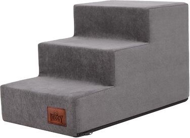 Сходинка для тварин Huastiertreppe з 4 сходинками, для собак та котів, допомога у підйомі, Graphit Savoy, M - 30x50x30 см