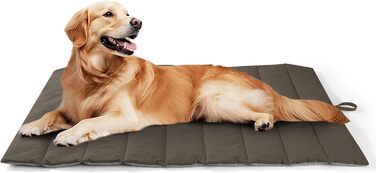 UNIKOME Лежанка для собак на винос: неслизька, антистатична, довговічна. Підходить для середніх та маленьких собак. Лежанка для подорожей, для дому та на вулицю (Коричневий+Сірий, 110*68 см)