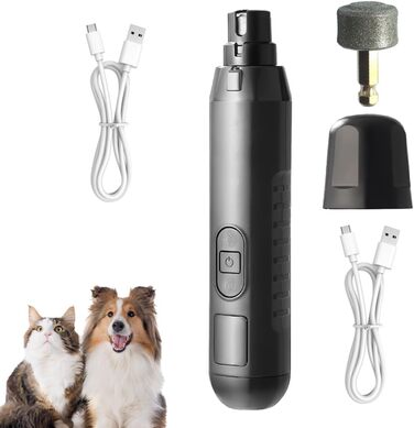 Шліфувальник для собачих кігтів MiOYOOW з LED-підсвічуванням, 5 швидкостей, USB-зарядка, тихий, для собак та котів