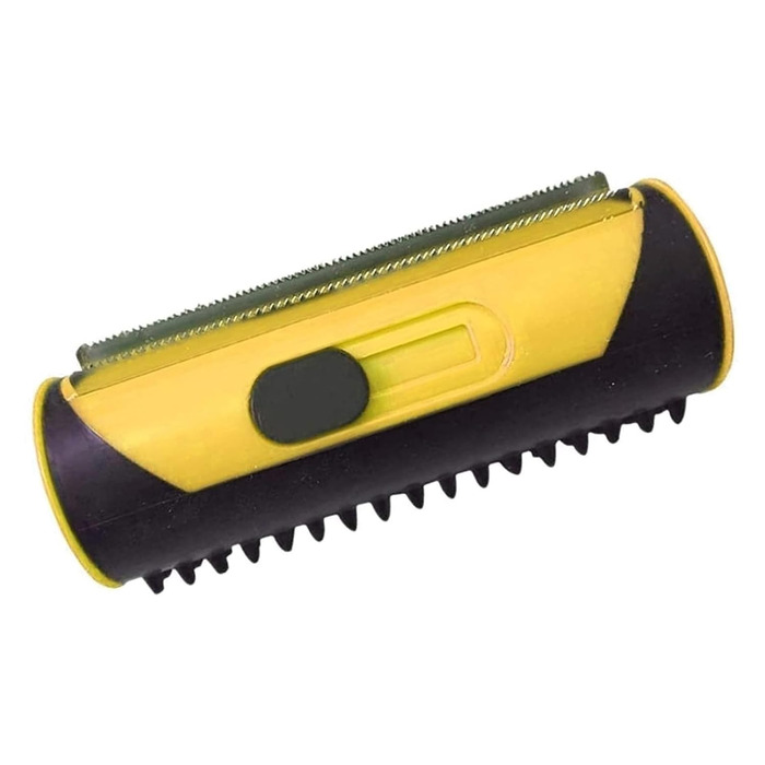 Набір для догляду за шерстю тварин 3-в-1: щітка, гребінець, тример для собак та котів (жовтий)