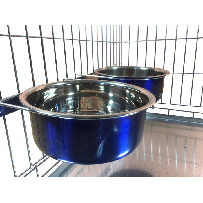 Миски для собак Ellie-Bo, 2 шт., блакитні, 2.0L, великі, для транспорту, клітки, вольєру