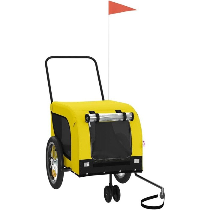 Причіп для тварин до велосипеда, жовто-чорний, Gartenmöbel, 125 x 63 x 66 см