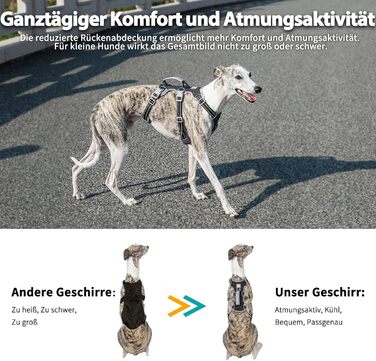 Безпечна шлея для собак Huntboo, проти втечі, з м'якою ручкою, дихаюча та регульована, зі світловідбивачем, для великих порід, чорна, розмір L