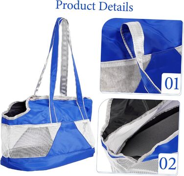 Транспортна сумка для домашніх тварин SEWOART - дихаюча, з міцного оксфордського полотна, з плечовим ременем, для маленьких собак та котів