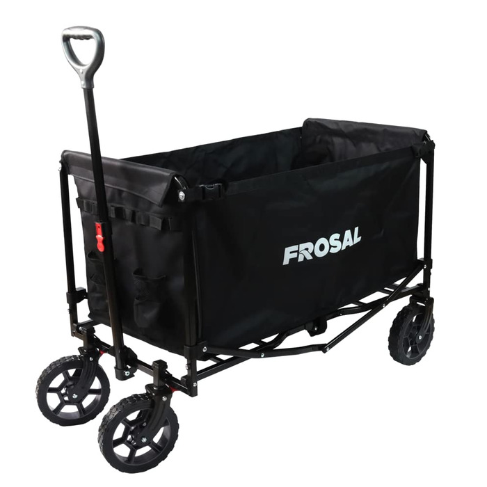 Фросал Візок для собак Бруно, чорний, складний | Транспортний візок для тварин