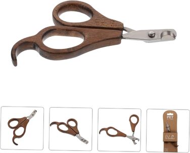 Ножиці для стрижки кігтів собак та котів Housoutil - безпечні, зручні, з дерев'яною ручкою