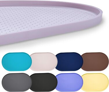 Водонепроникний силіконовий килимок для годівлі тварин Hubulk з високим бортиком, для собак та котів, захист від розливу, розмір 48.3 x 19 дюймів