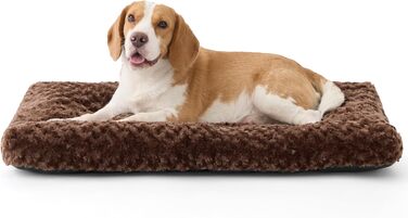 Крісло-лежанка для собак середніх порід BEDSURE - миюче, 71x50x7 см, м'яке, з антиковзною основою (84x54x7 см, Коричневе)