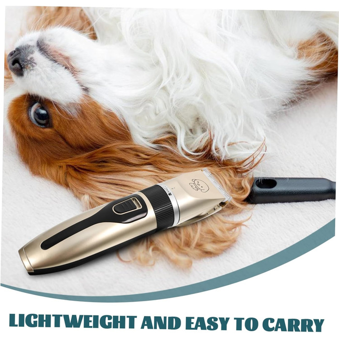 Електрична машинка для стрижки собак BESPORTBLE - титанове лезо, тиха робота, для догляду за тілом, вухами та обличчям