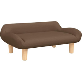 Ляжка для собак, м'яка лежанка для тварин, диван-лежанка для маленьких собак, котів (тканина, коричнева)