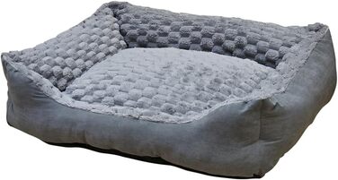Ліжко для собак Nobby Komfortbett Classic Diamond сіре, 70 x 60 x 20 см