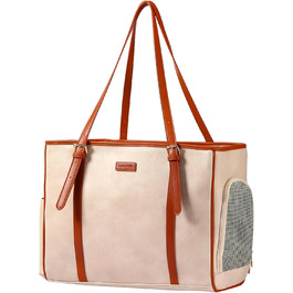 Сумка-переноска для собак Lasaviin: стильна, з натуральної шкіри, для маленьких собак, котів, цуценят, дозволена авіаперевезеннями