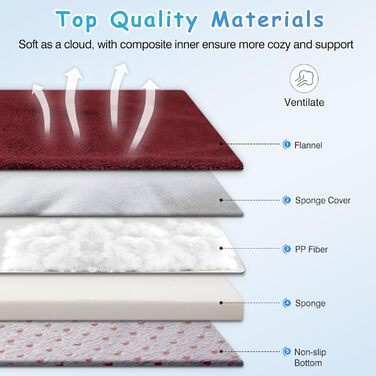 Ортопедичне ліжко для собак Magic Dog Superweiches XL, 119x79 см, темно-сірий, знімний чохол