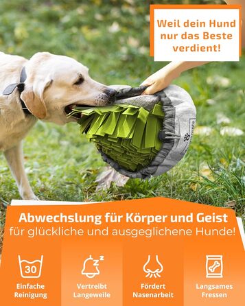 Schnüffelteppich для собак DOGPARENTS® – килимок для пошуку та розваг, міцний, зелений