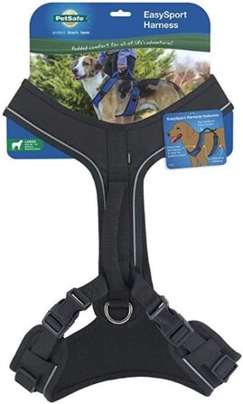 Шлейка для собак PetSafe EasySport, повністю з м'якою підкладкою, для собак 9-16,5 кг, розмір S, чорна