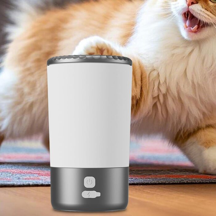 Автоматичний очищувач лап для собак та котів Huayeex | Електричний пристрій для чищення лап домашніх тварин | Чорний/Білий