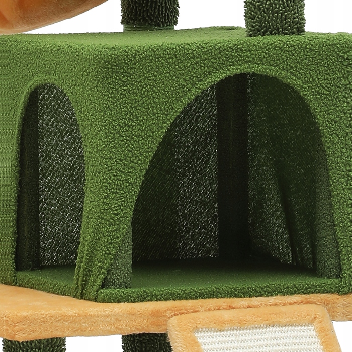 Висока когтеточка для великих кішок із зеленого сизалю