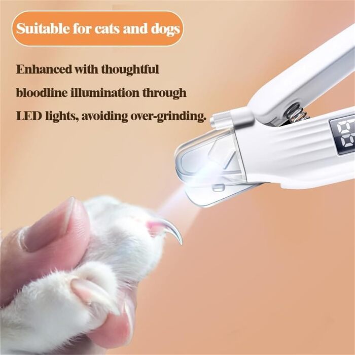 Триммер для нігтів 2-в-1 LED для собак та котів Neu з LED-підсвічуванням, захистом від бризок та регулюванням швидкості