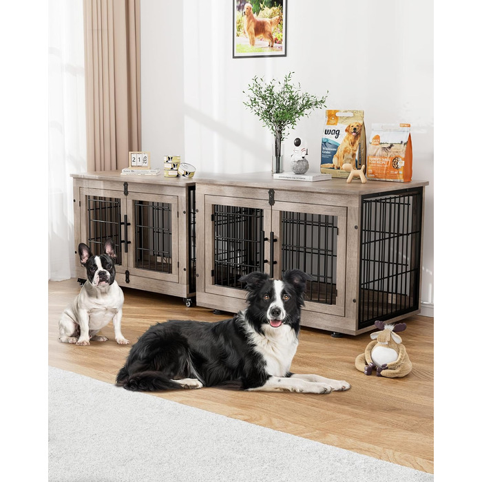 Кіяпка: Будка для собак у дім з подушкою, 98x64x68 см (Сірий, M)