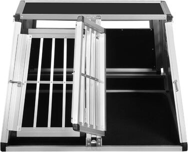 Транспортний бокс для собак Transportbox N73 з алюмінію, 92x93x63 см, з перегородкою та аварійним виходом