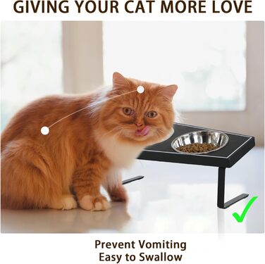 Підвищені миски для котів OPELETNNT з бамбуковим підставкою, нержавіюча сталь, для дому, 2 шт.