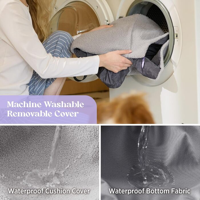 Автокрісло для собак Lesure - сіре, водонепроникне, з поворотком для повіска, для маленьких собак