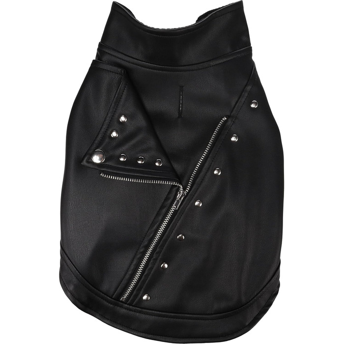 Зимовий теплий нашийник для собак Sergio Schwarz, чорний, A:45см, штучна шкіра, з флісовою підкладкою