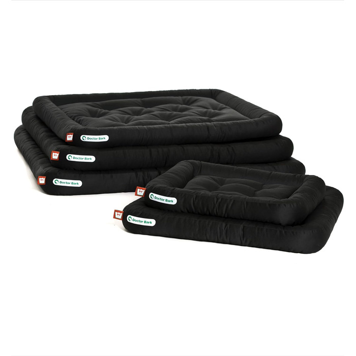 Ортопедична подушка для собак Doctor Bark, 60x55 см, чорна. Зручна, гігієнічна, міцна, 95°C.