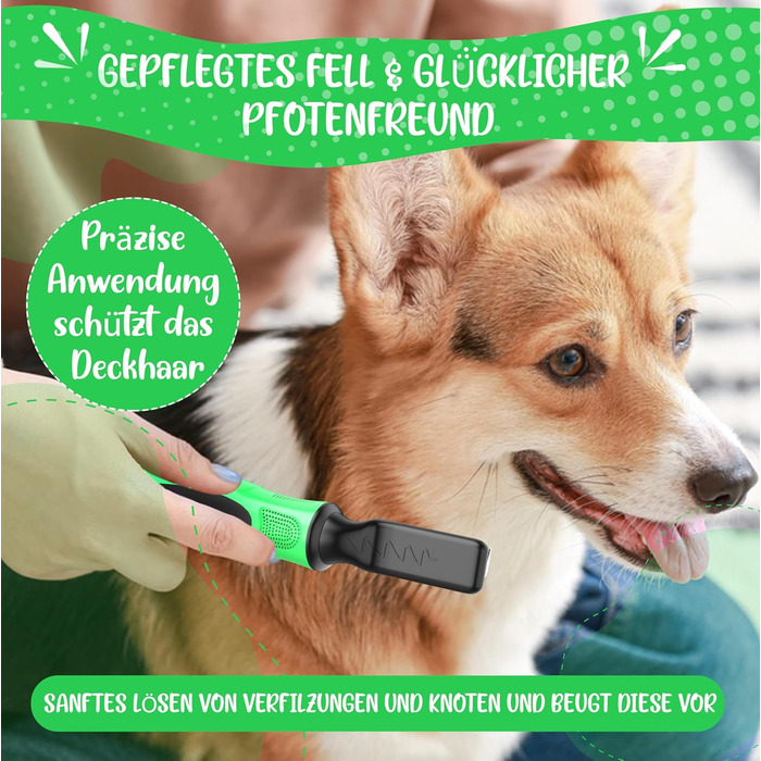 Інструмент для видалення ковтунів у собак та котів - професійний тример з 10 лезами + E-book з догляду за шерстю