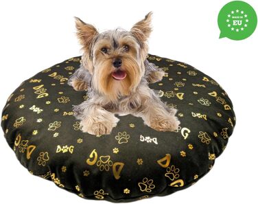 М'який лежак для собак та котів, круглий, діаметр 60 см, коричневий колір. Лежанка для собак, котяча лежанка, килимок для котів, матрац для собак або котів. Можливість прання. Ідеально підходить для переносних кліток або лежанок. Діаметр 60 см (⌀ 50 см, т