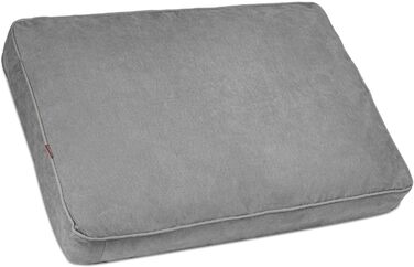 Крісло-ліжко для собак XL | М'яке ліжко з memory foam | Для великих собак | Легко миється | Еко-замша | Розмір 75 x 100 см | Темно-сірий колір