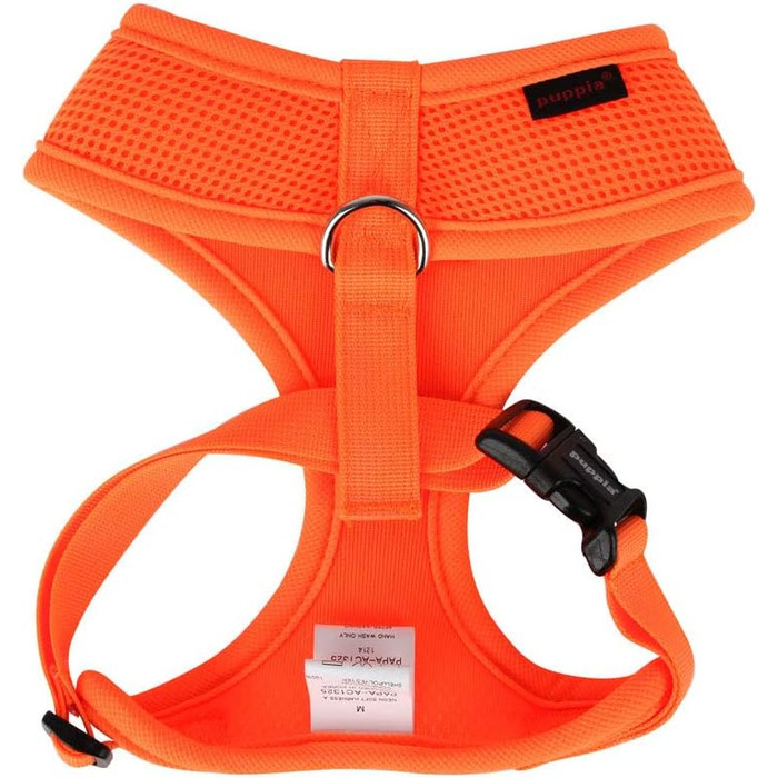 Шлейка для собак Puppia Neon Orange, S - Якісна та комфортна, для цуценят, PAPA-AC1325-OR-S