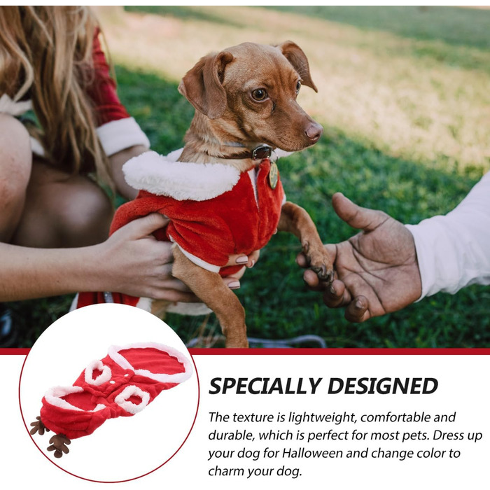 Костюм для собаки/кішки Holibanna на Новий Рік: олень, тепла жилетка, розмір XL