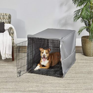 New World B36DD-KIT набір: клітка для собак з одними дверима, сіре ліжко та чохол, 91 см, для середніх порід