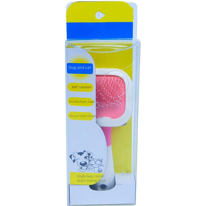 Професійний гребінець для видалення ковтунів у собак та котів. Видаляє відмерте волосся, підходить для великих собак та котів. Рожевий колір.