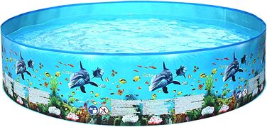 Дитячий басейн для саду, не надувний, 183x38 см, пластиковий, літній басейн для дітей і собак, водяний ігровий басейн для вулиці