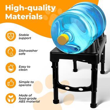 Підвищена годівниця для собак, анти-заковтування, регульована висота, для великих та середніх собак