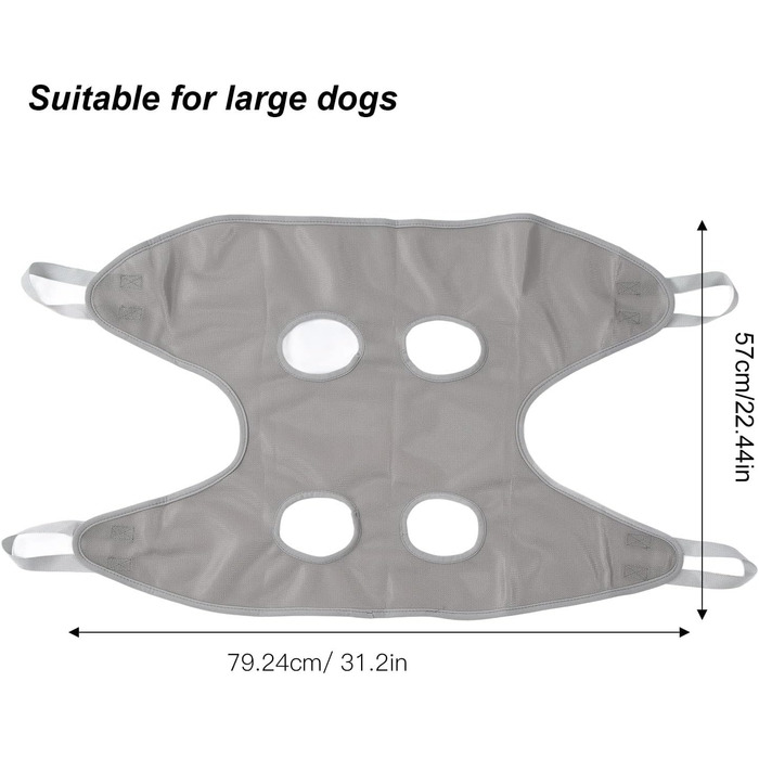 Гамак для догляду за собаками, рушник для сушіння тварин, гамак для краси з ножицями, гамак для розслаблення та догляду за тваринами, гамак для котів та тварин для стрижки кігтів (S-), великий, сірий