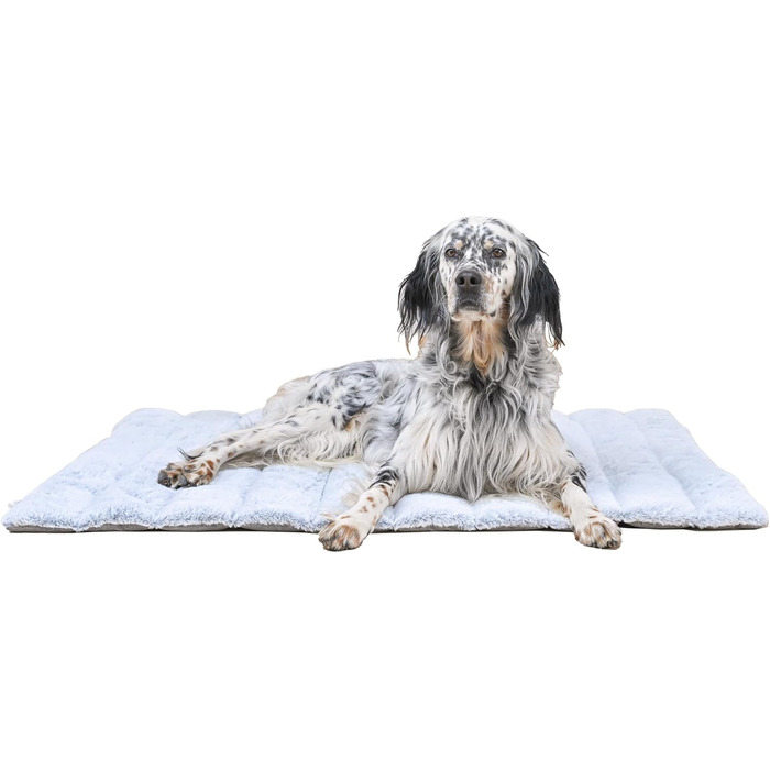 Килимок для собак великих порід, прямокутний, підтримує суглоби – двостороннє ліжко для собак, літо/зима, легко переносити, не деформується, можна прати в машині (XL (112 x 86 см), сірий)