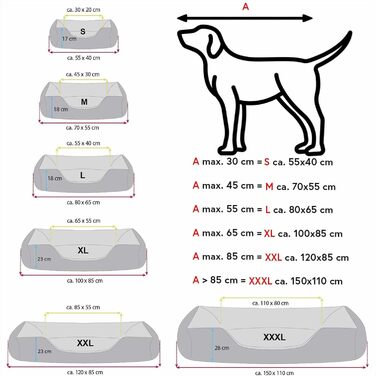 Ліжко для собак BedDog Teddy XL, сіро-сіре, з бортиками, з кордури та мікрофібри, для дому і вулиці, квадратне, знімний чохол