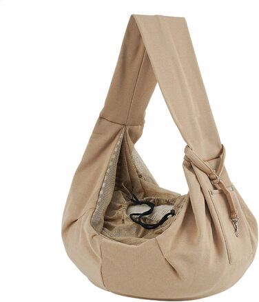 Сумка-переноска для котів та цуценят, наплічна, з кишенею, хакі