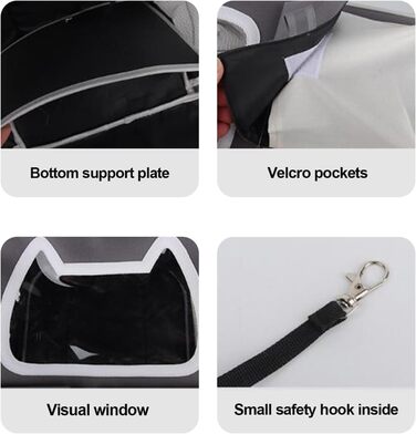 Транспортна переноска для котів та собак PJDDP, рюкзак для тварин з сіткою, легка переноска для маленьких собак та котів до 10 кг, фіолетовий колір