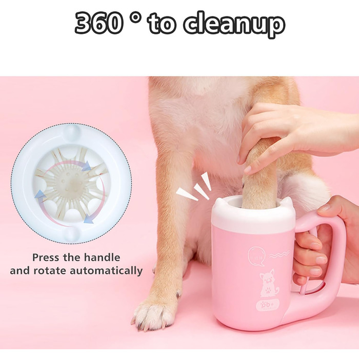 Автоматичний очищувач лап для собак та котів, силіконова щітка, портативний для видалення бруду