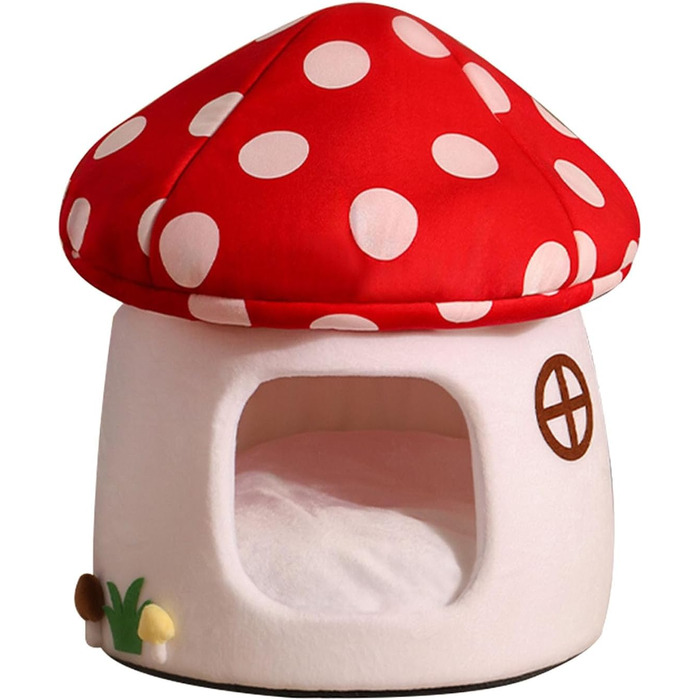 Кігтечка-ліжко для котів Pilz, знімний подушкою, м'яке та тепле, 50x47 см (Червоний, L)