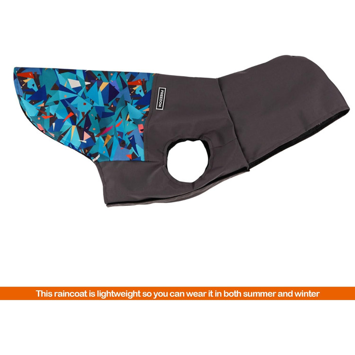 Водонепроникний дощовик для собак BPS з капюшоном та кишенею, 100% поліестер, M, Синій, BPS-9701AZ (7XL, Декоративний синій)